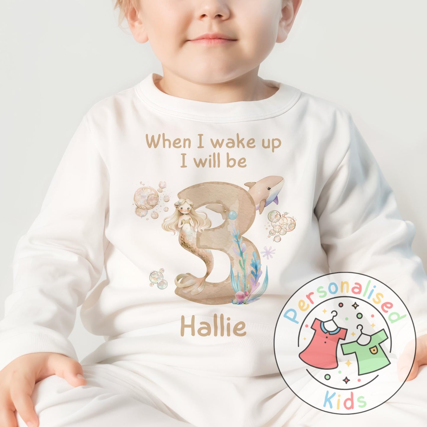 Personalized Mermaid Birthday Pyjamas β Magical Dreams for Your Little Mermaid!