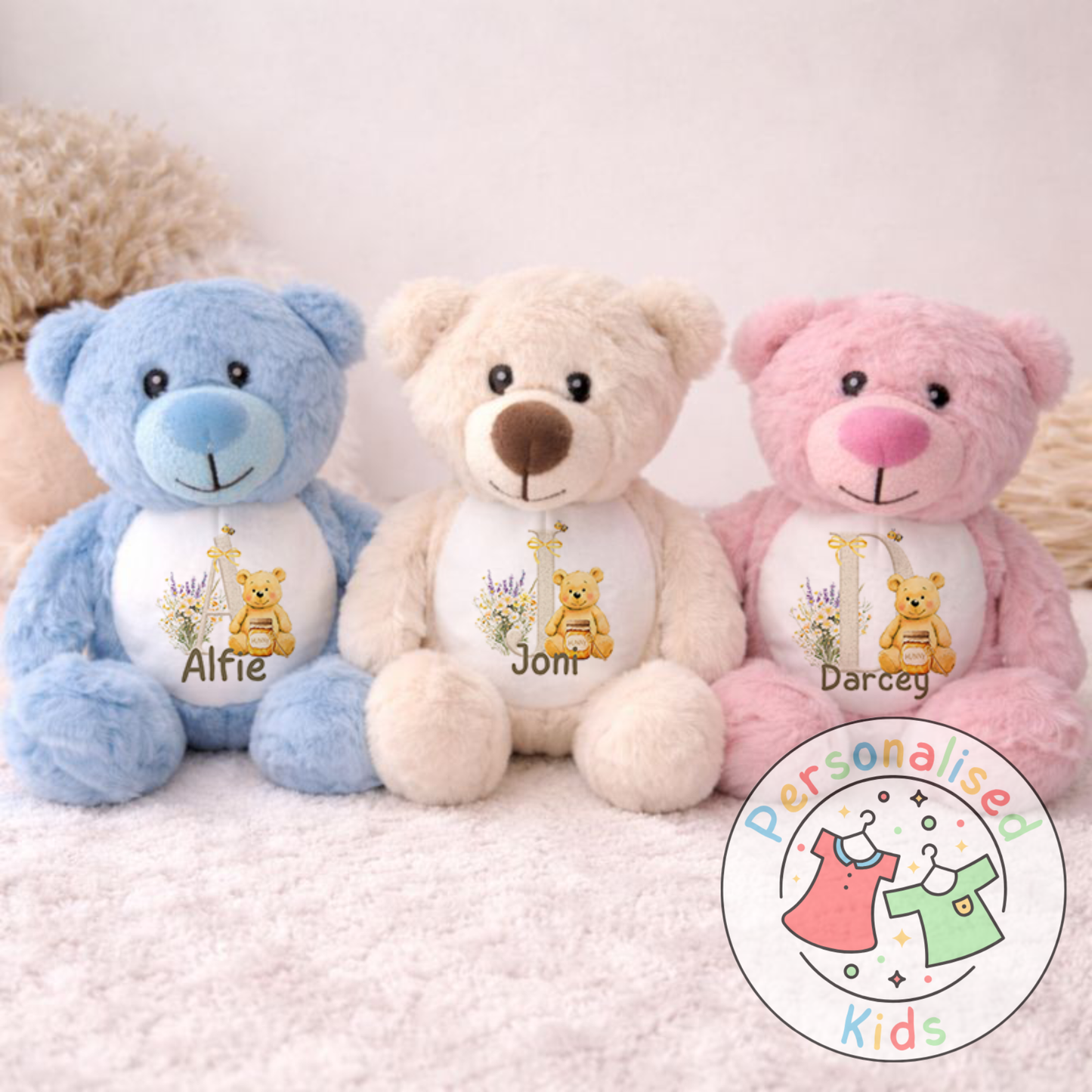 Personalised Honey Bear Teddy Bear HB003
