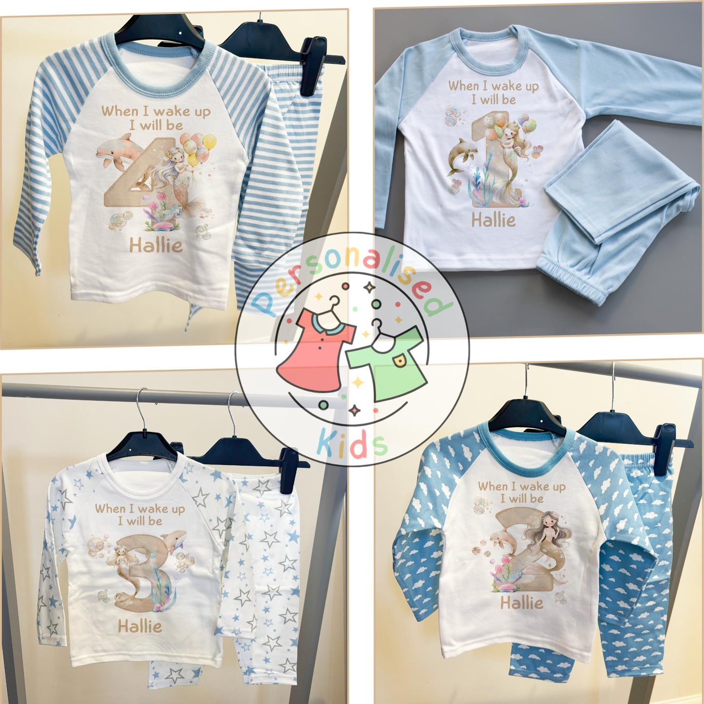 Personalized Mermaid Birthday Pyjamas β Magical Dreams for Your Little Mermaid!