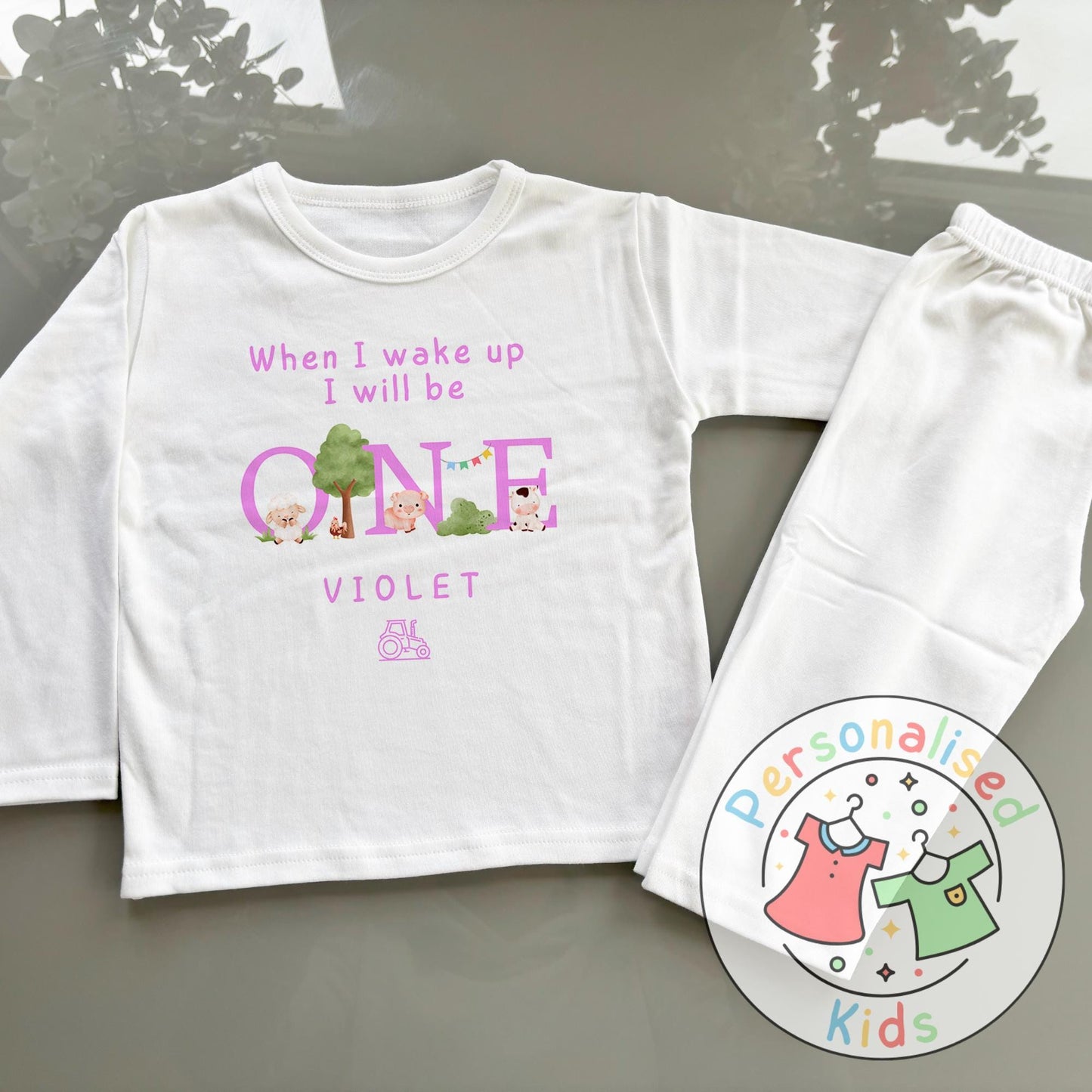 Personalized Farm Animal Birthday Pyjamas – Perfect for Little Farmers!