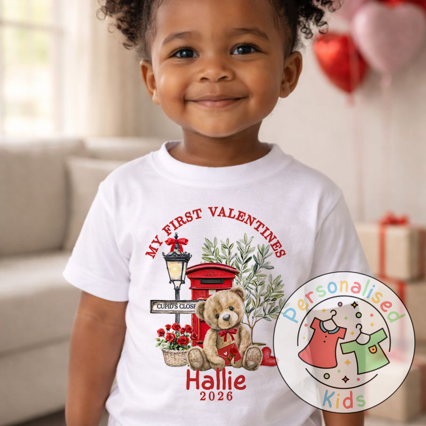 Personalised “My First Valentines” T-Shirt V018