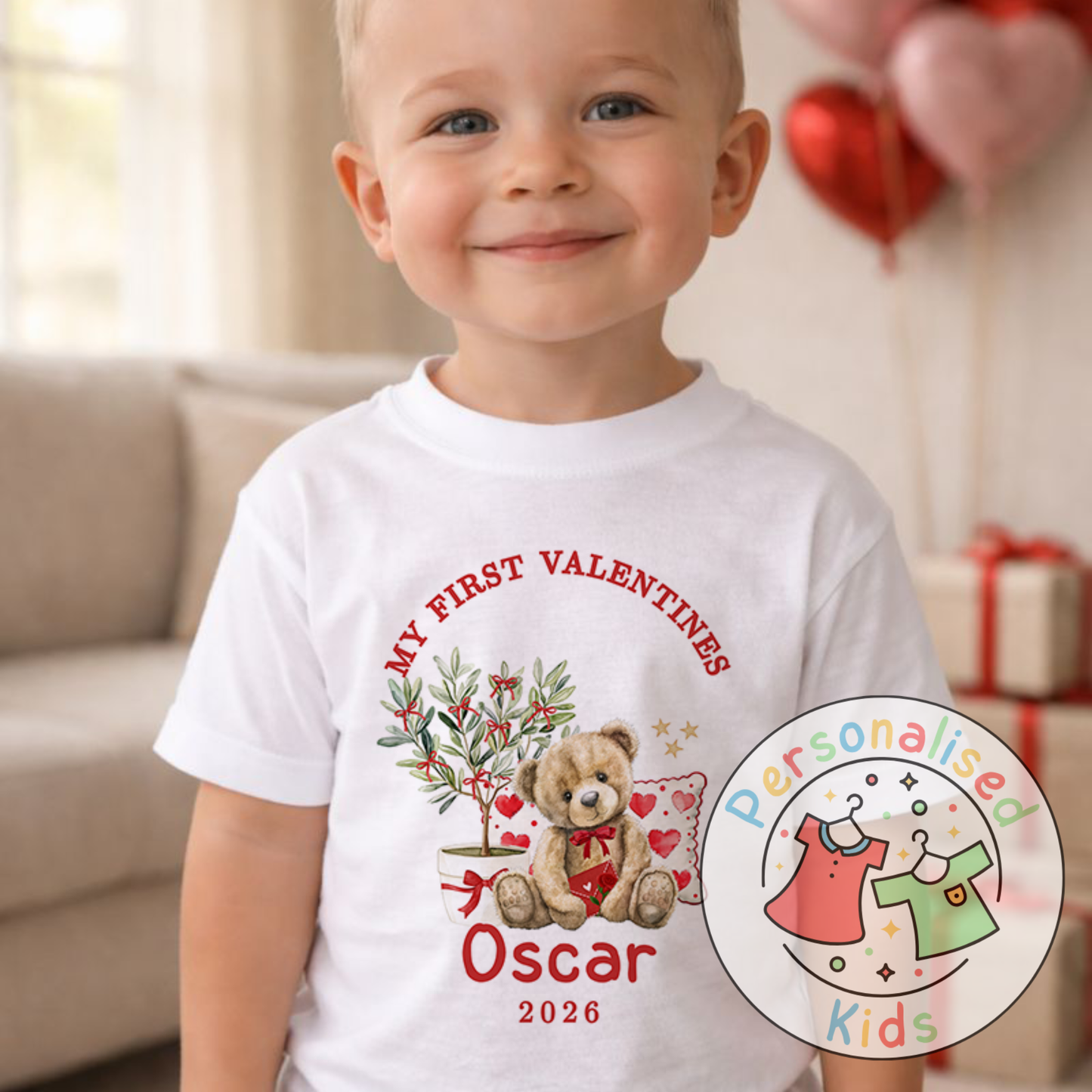 Personalised “My First Valentines” T-Shirt V019