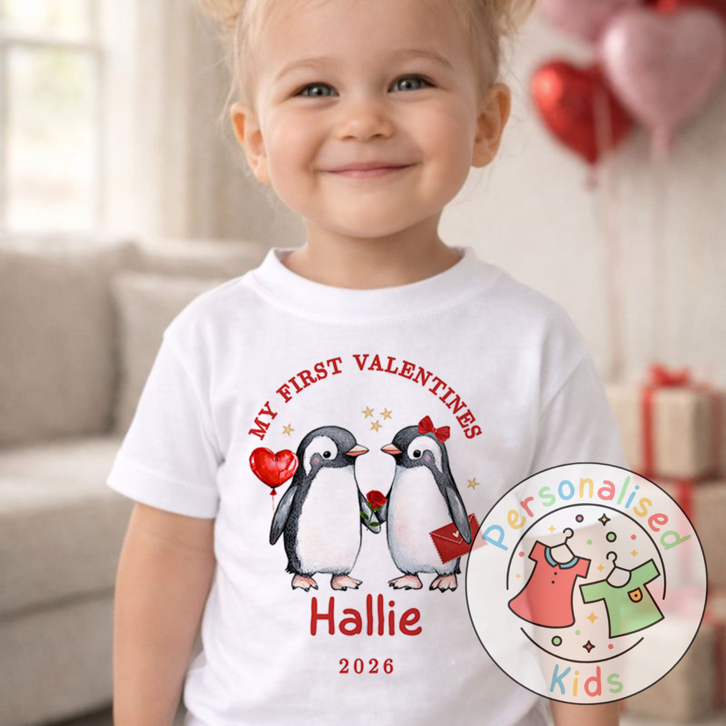Personalised “My First Valentines” T-Shirt V022
