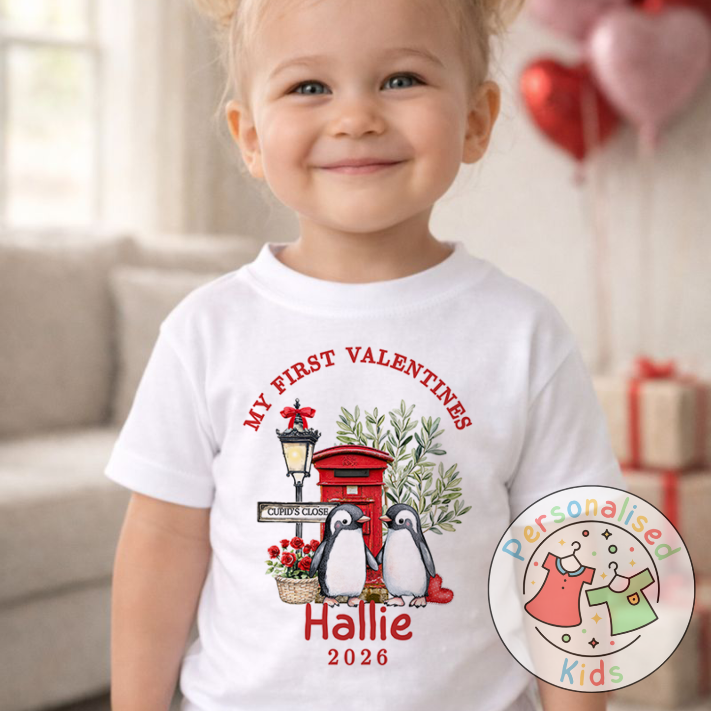 Personalised “My First Valentines” T-Shirt V015