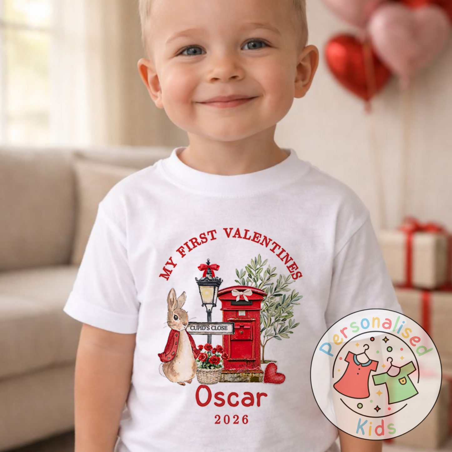 Personalised “My First Valentines” T-Shirt V016