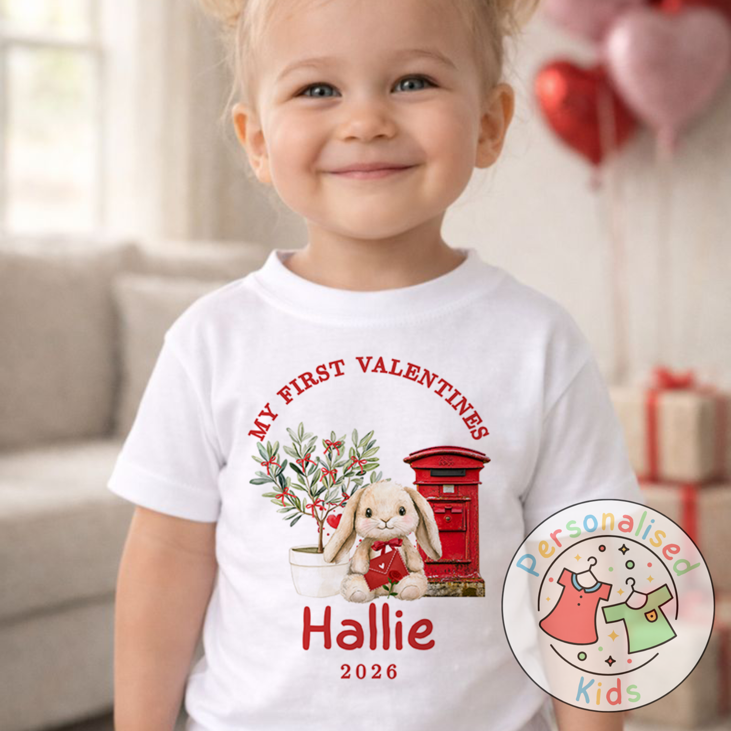 Personalised “My First Valentines” T-Shirt V023