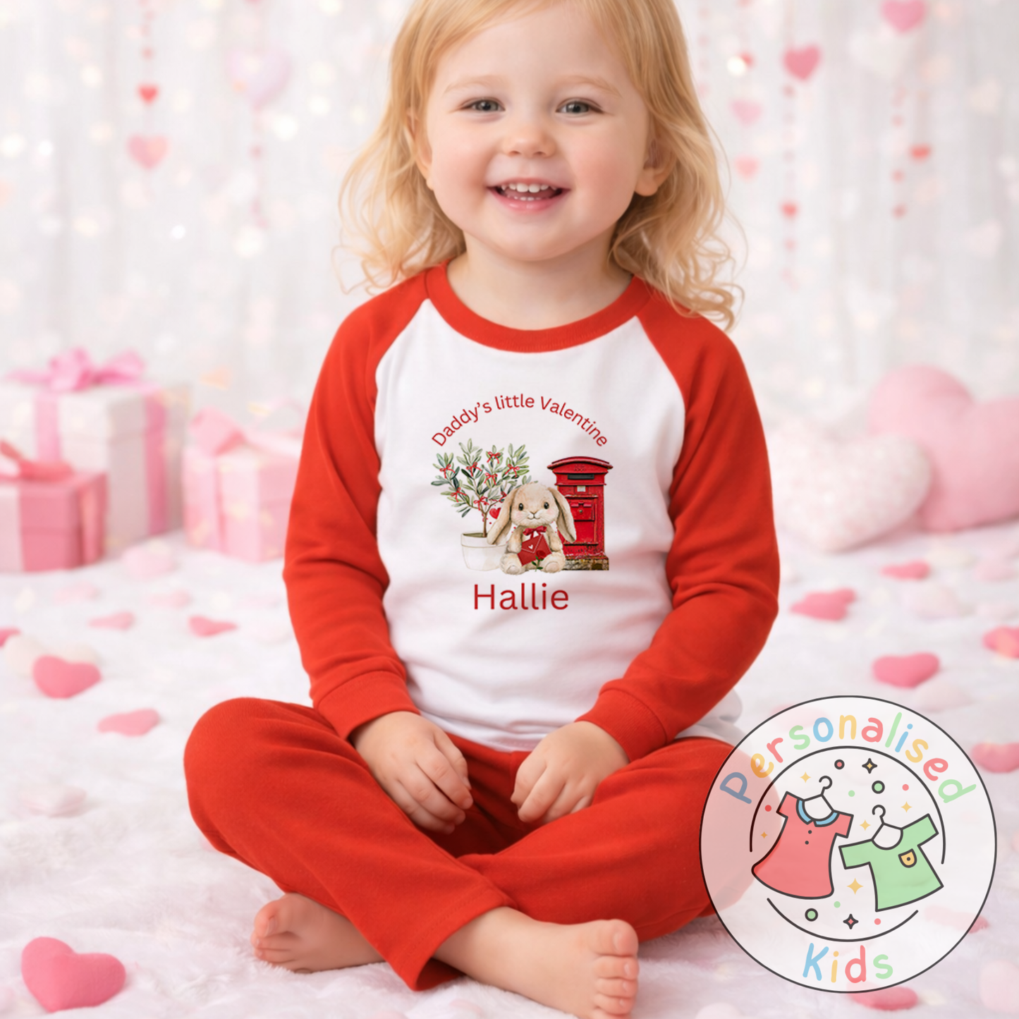 Personalised Valentine’s Pyjamas – Our Little Valentine V009