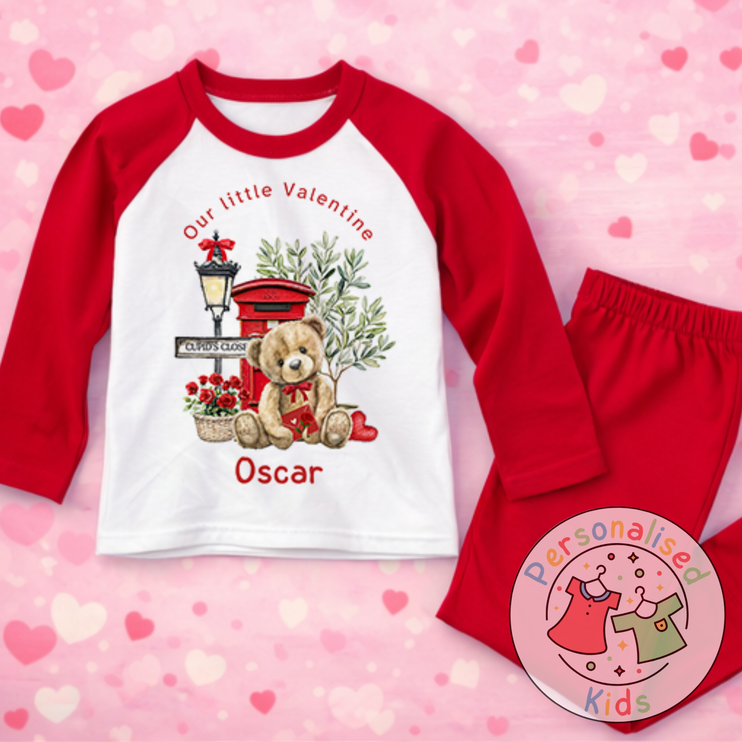 Personalised Valentine’s Pyjamas – Our Little Valentine V004