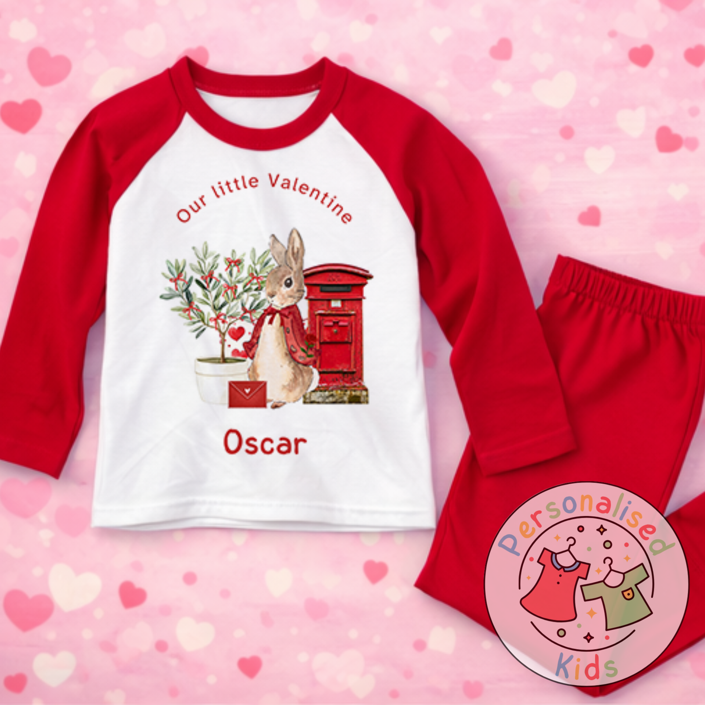 Personalised Valentine’s Pyjamas – Our Little Valentine V007