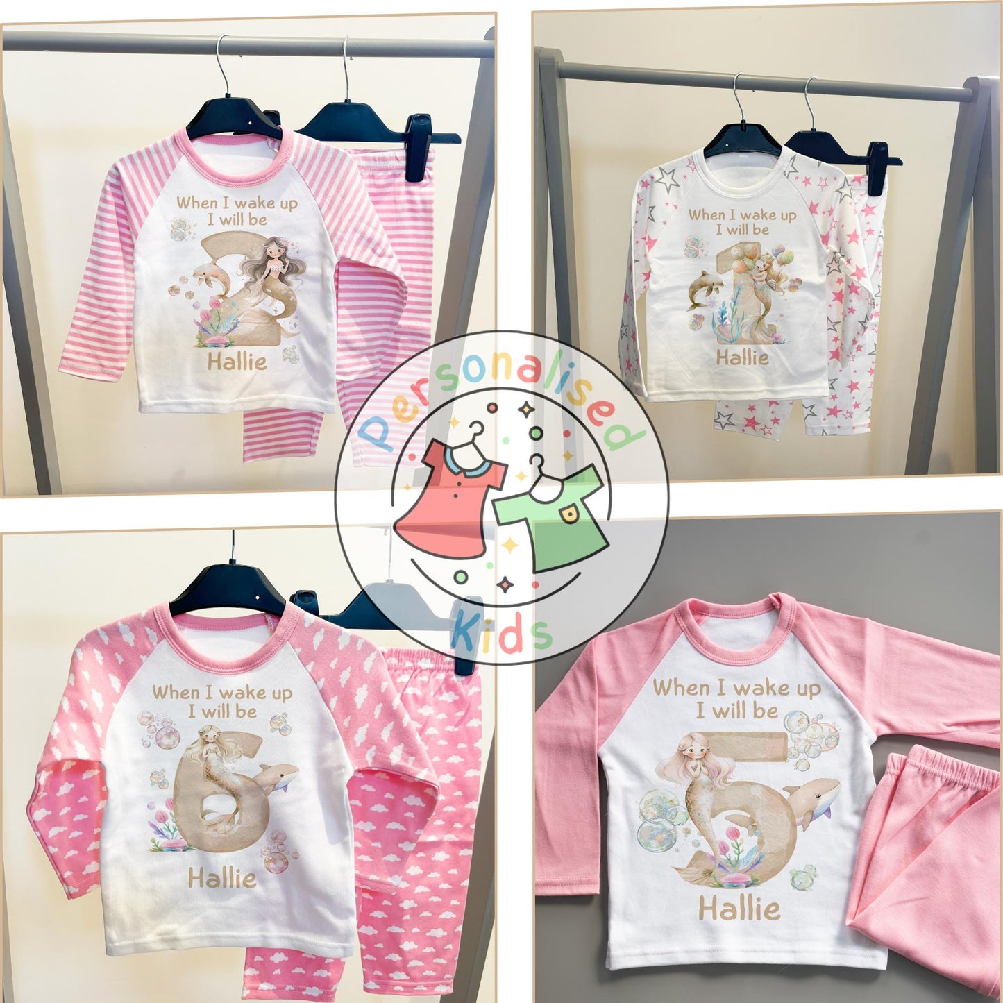 Personalized Mermaid Birthday Pyjamas β Magical Dreams for Your Little Mermaid!