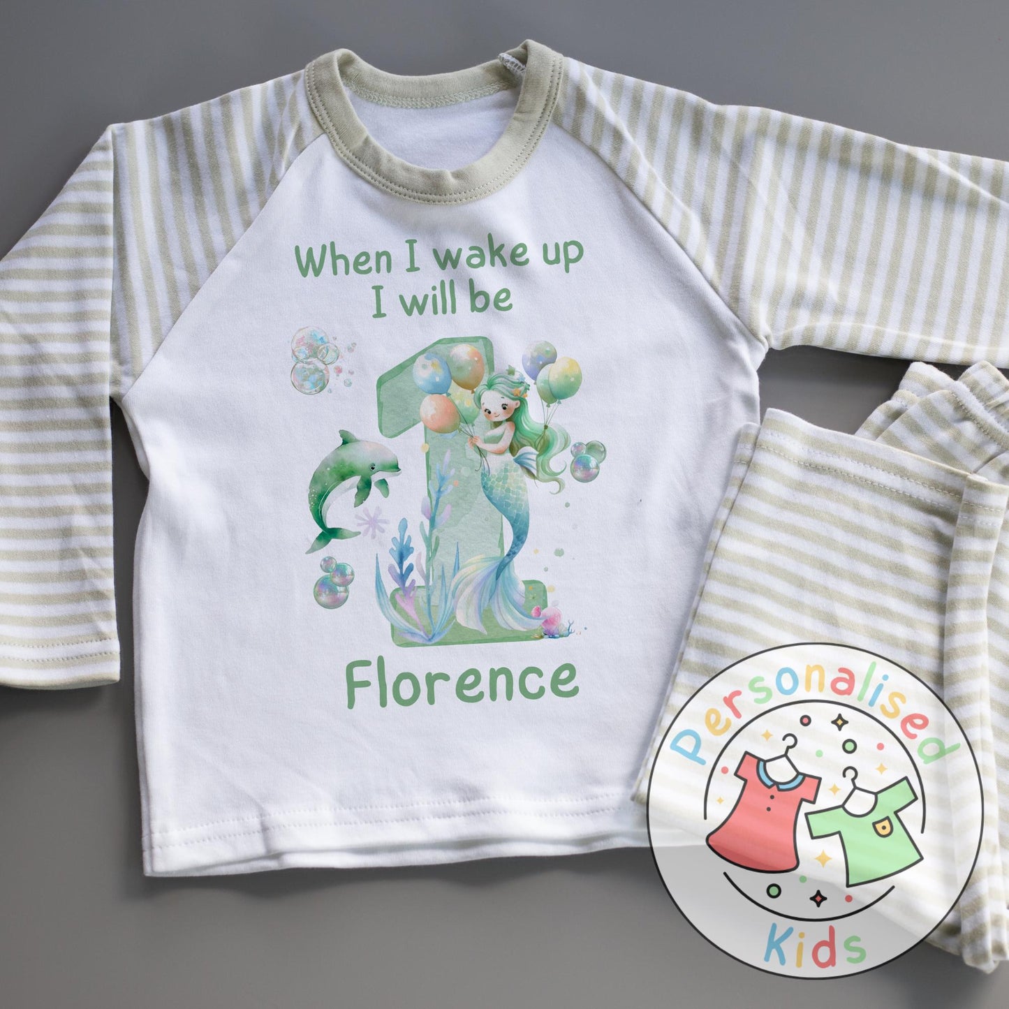 Personalized Mermaid Birthday Pyjamas β Magical Dreams for Your Little Mermaid!
