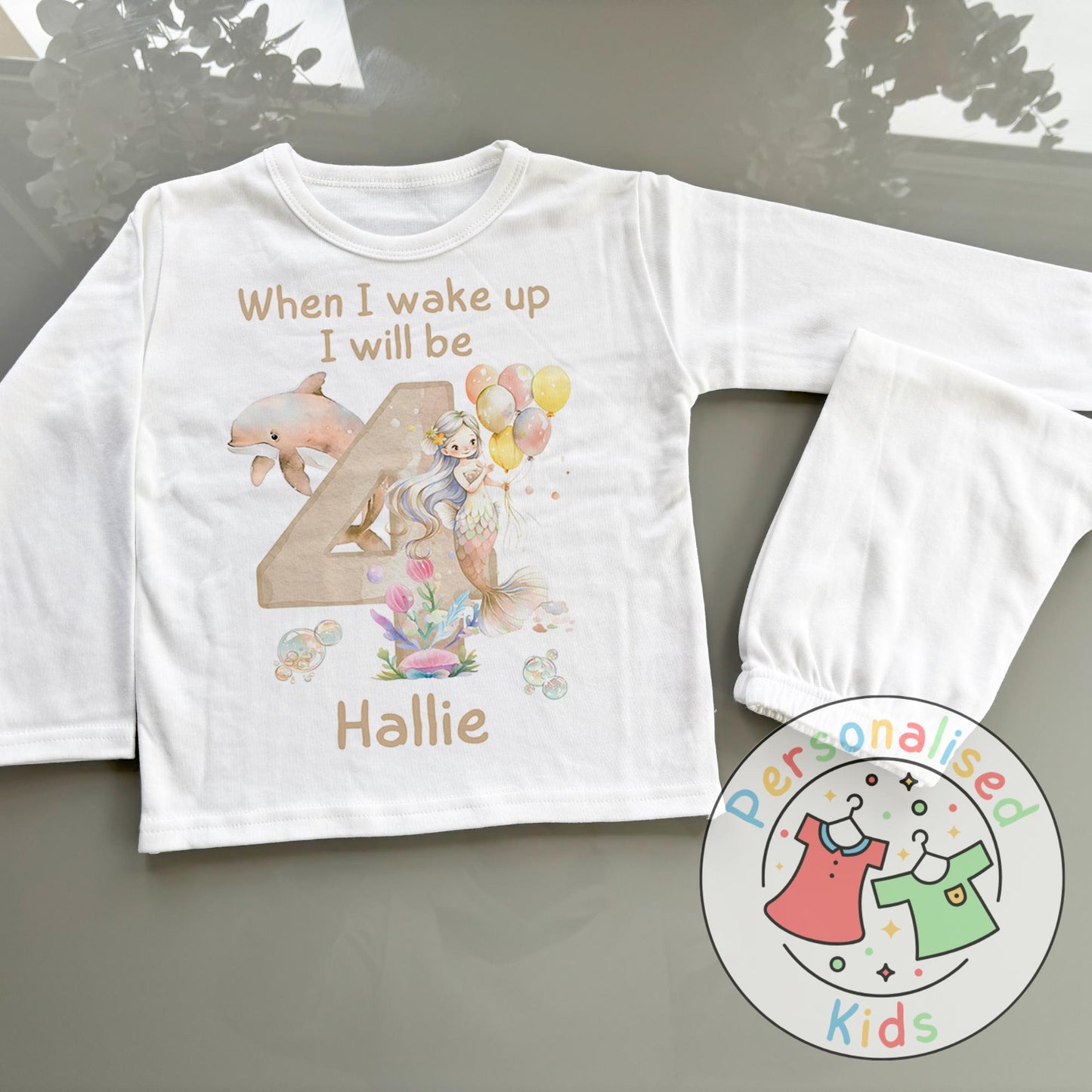Personalized Mermaid Birthday Pyjamas β Magical Dreams for Your Little Mermaid!