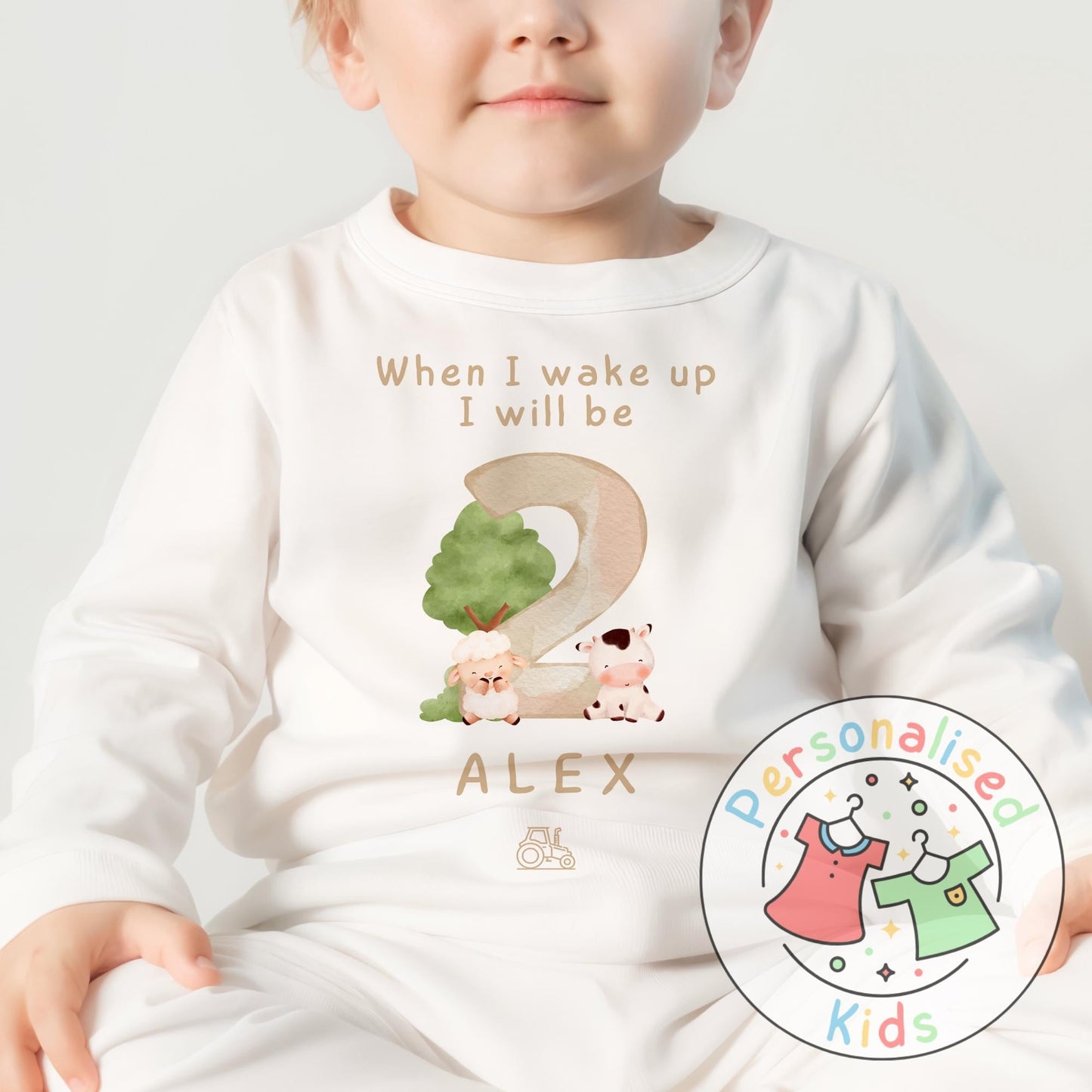 Personalized Farm Animal Birthday Pyjamas – Perfect for Little Farmers!