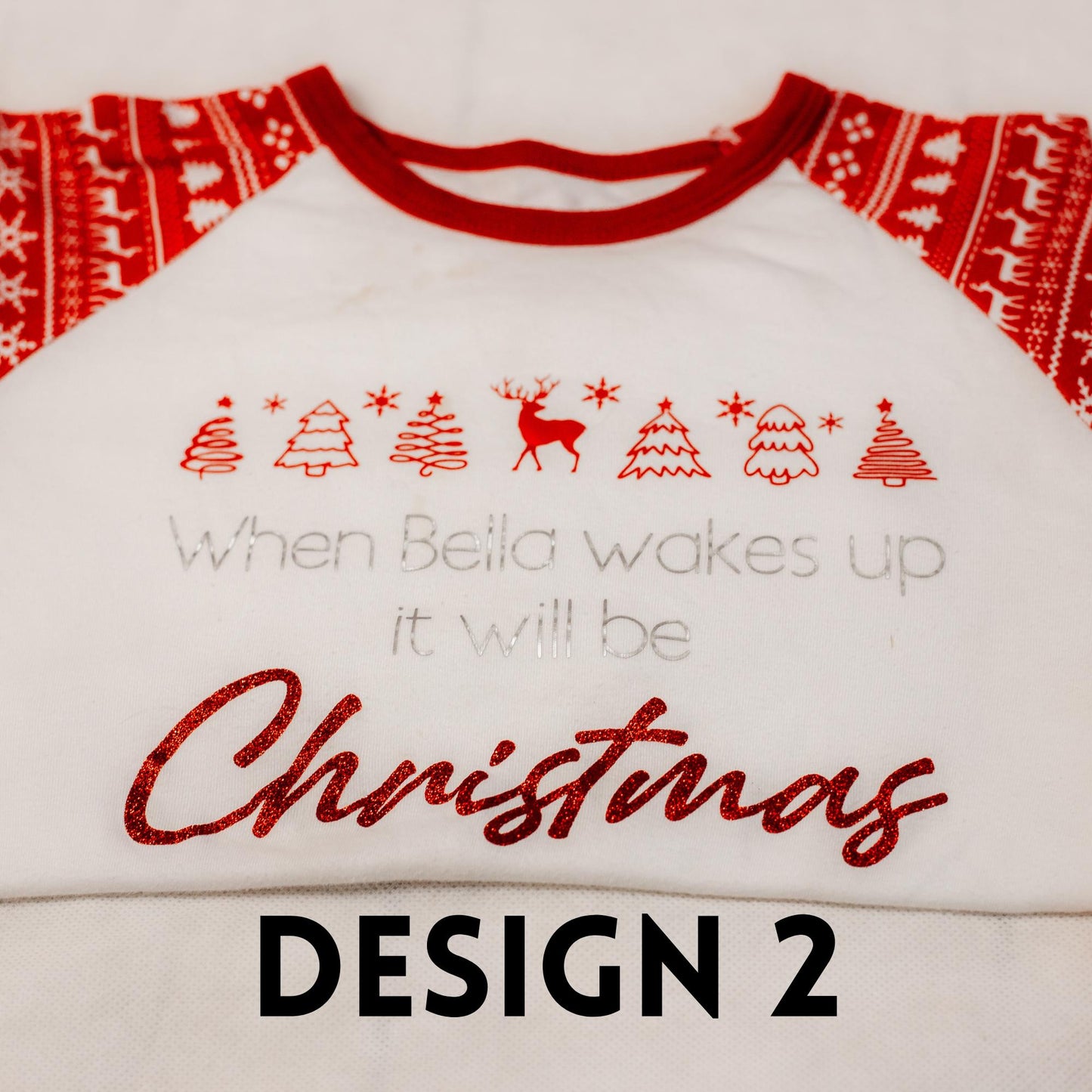 Christmas Onesie Pj, Red Christmas Pjs Baby, Matching Family pyjamas, Personalised Christmas Pyjamas – Matching Family Set CD063