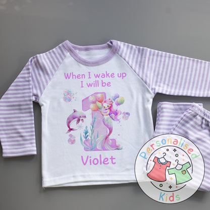 Personalized Mermaid Birthday Pyjamas – Magical Dreams for Your Little Mermaid!