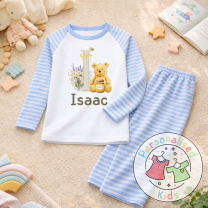 Personalised Honey Bear Kids Pyjamas HB001