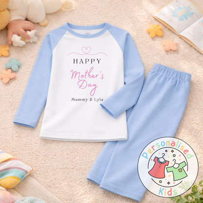 Personalised Mother’s Day Kids Pyjamas | Happy Mother’s Day | Custom Names MD001