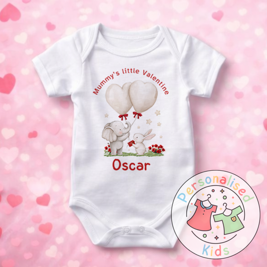 Personalised Valentine’s Baby Grow, T-Shirt, Bodysuit or Romper V006