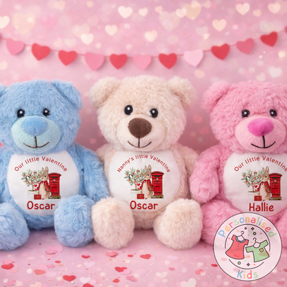 Personalised Valentine’s Teddy Bear – Custom Name Plush Gift V033