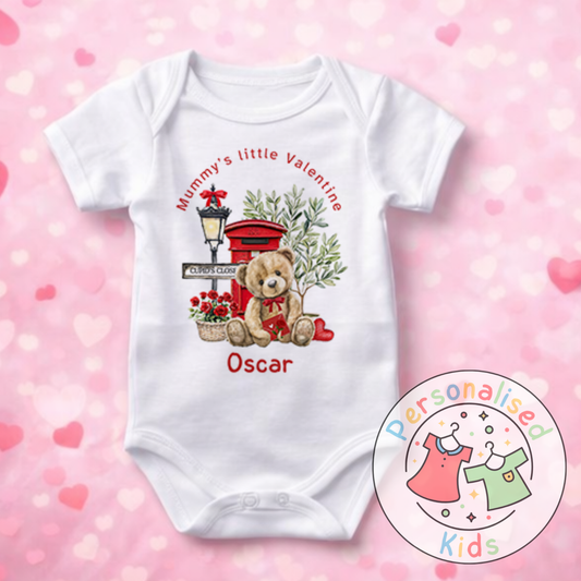Personalised Valentine’s Baby Grow, T-Shirt, Bodysuit or Romper V004