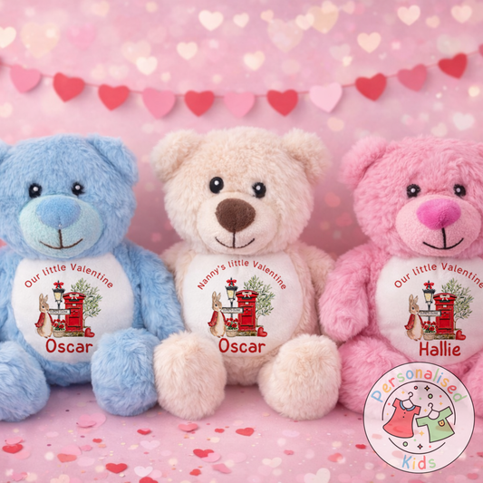 Personalised Valentine’s Teddy Bear – Custom Name Plush Gift V028