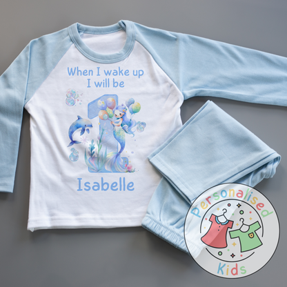 Personalized Mermaid Birthday Pyjamas – Magical Dreams for Your Little Mermaid!