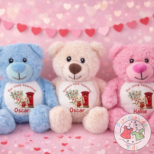 Personalised Valentine’s Teddy Bear – Custom Name Plush Gift V035