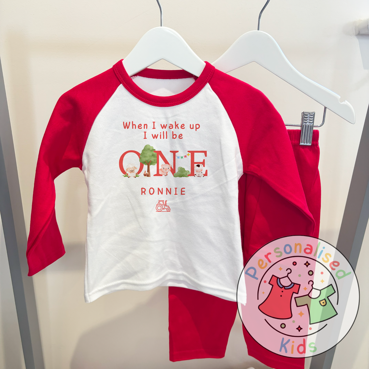 Personalized Farm Animal Birthday Pyjamas – Perfect for Little Farmers!