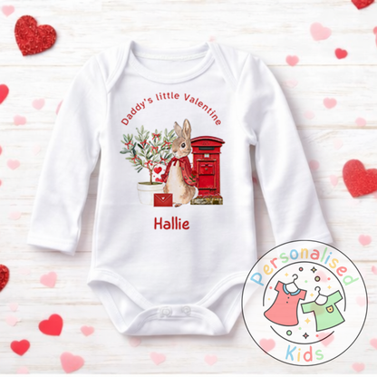 Personalised Valentine’s Baby Grow, T-Shirt, Bodysuit or Romper V007