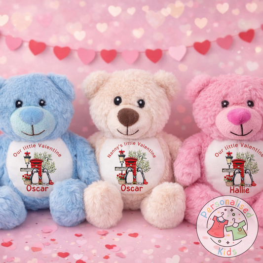 Personalised Valentine’s Teddy Bear – Custom Name Plush Gift V027