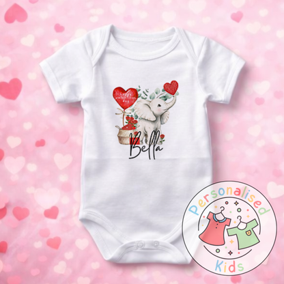 Personalised Valentine’s Baby Grow, T-Shirt, Bodysuit or Romper V013