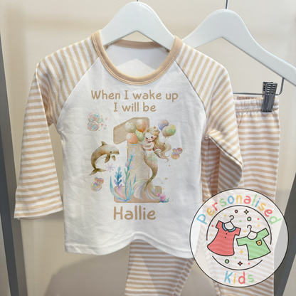 Personalized Mermaid Birthday Pyjamas – Magical Dreams for Your Little Mermaid!