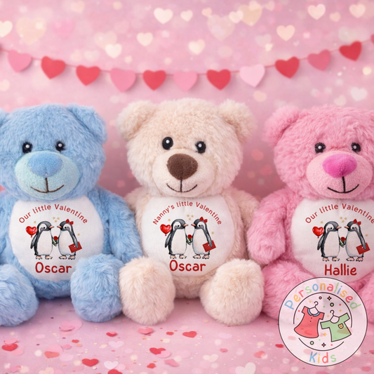 Personalised Valentine’s Teddy Bear – Custom Name Plush Gift V034
