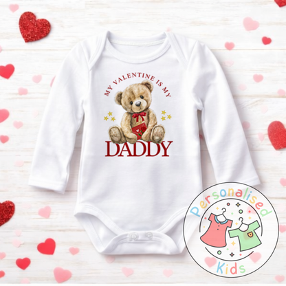 Personalised Valentine’s Baby Grow, T-Shirt, Bodysuit or Romper V011