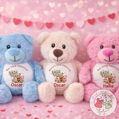 Personalised Valentine’s Teddy Bear – Custom Name Plush Gift V031