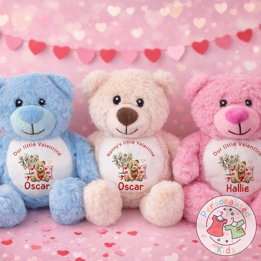 Personalised Valentine’s Teddy Bear – Custom Name Plush Gift V031