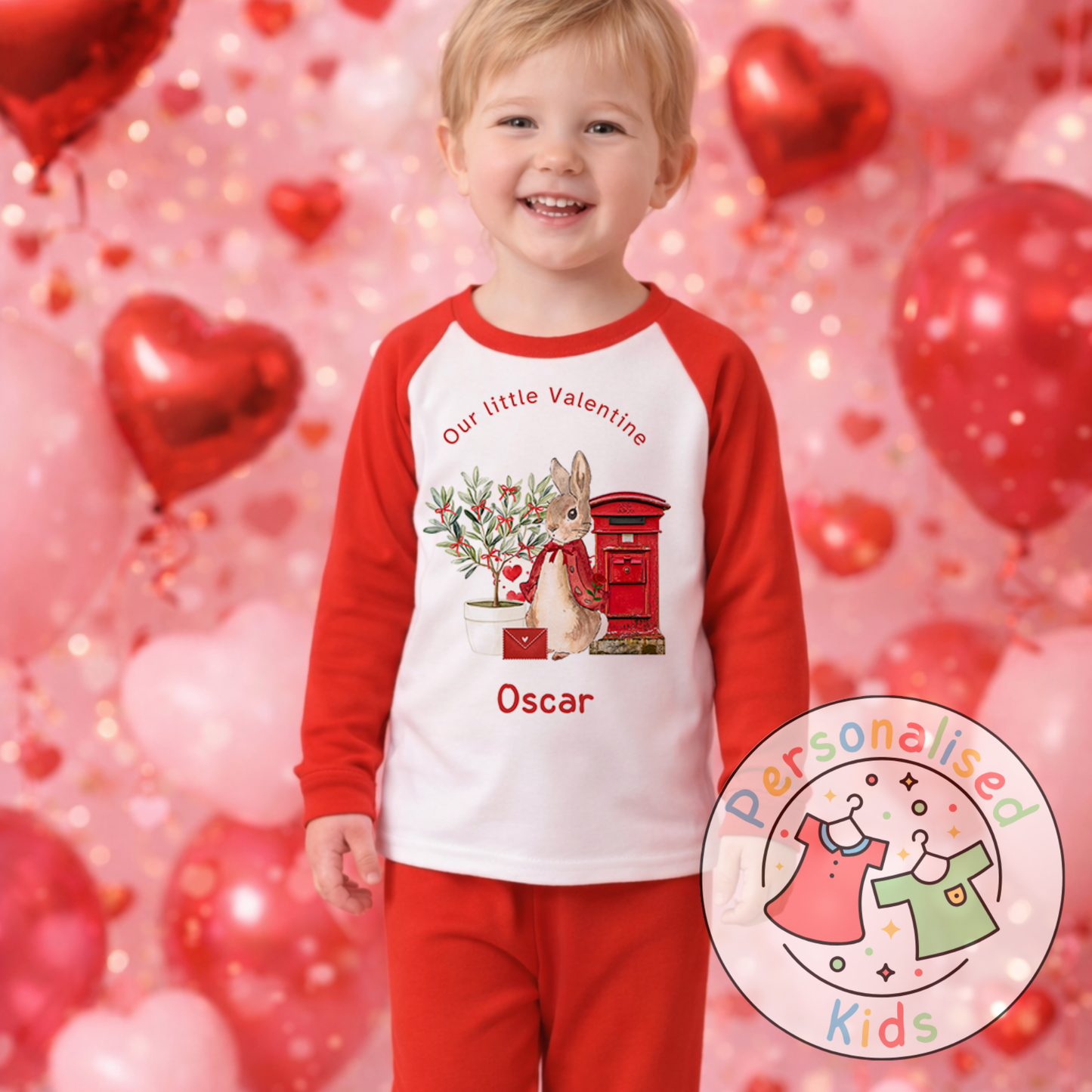Personalised Valentine’s Pyjamas – Our Little Valentine V007