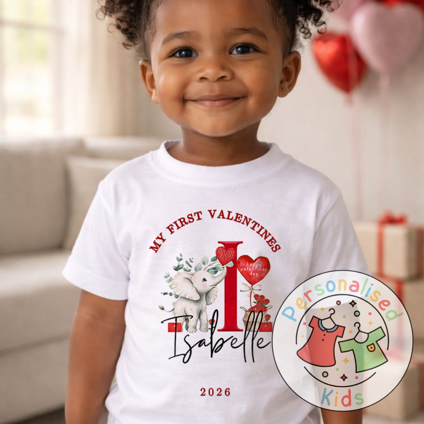 Personalised “My First Valentines” T-Shirt V026