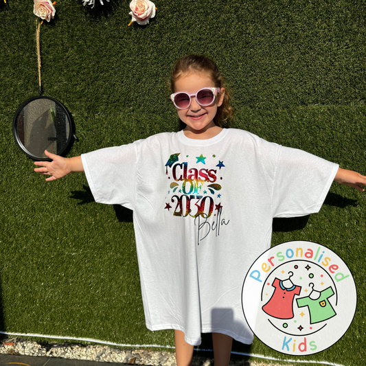 Personalised School Memory Handprint T-Shirt – Leavers Keepsake Shirt