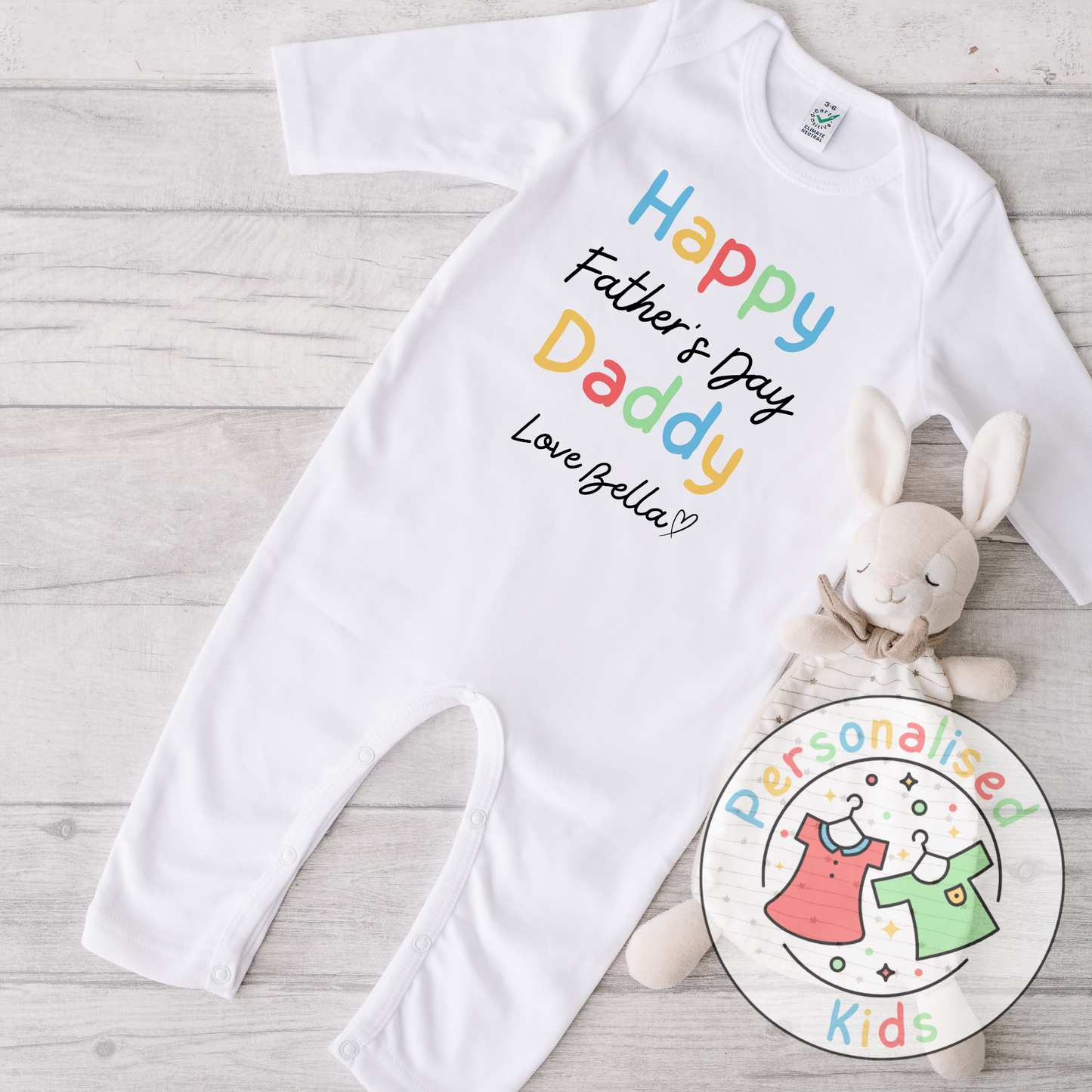 Personalised Father’s Day Baby Grow – “Happy Father’s Day Daddy”