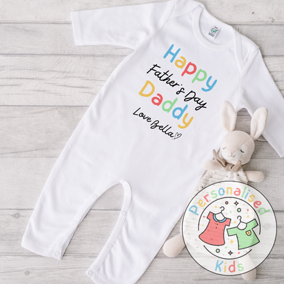 Personalised Father’s Day Baby Grow – “Happy Father’s Day Daddy”