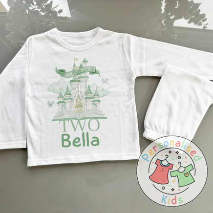 “When I Wake Up I Will Be…” Fairy Tale Castle Birthday Pyjamas – A Dreamy Way to Celebrate!