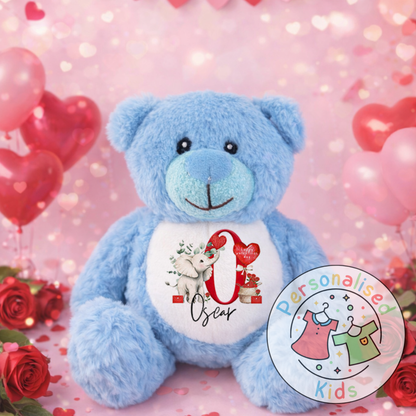 Personalised Valentine’s Teddy Bear – Custom Name Plush Gift V038
