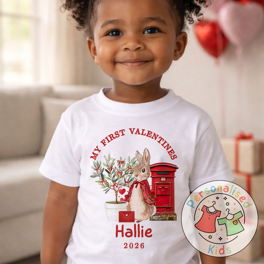 Personalised “My First Valentines” T-Shirt V021