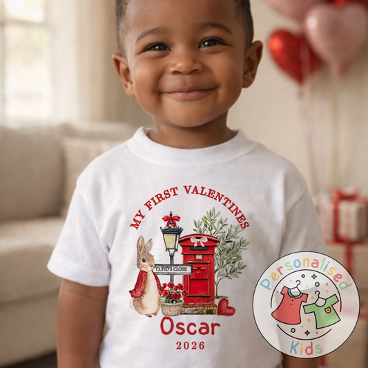 Personalised “My First Valentines” T-Shirt V016