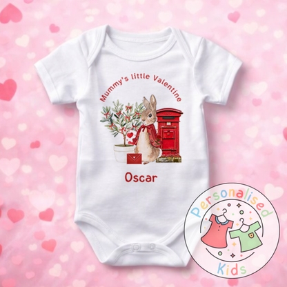 Personalised Valentine’s Baby Grow, T-Shirt, Bodysuit or Romper V007