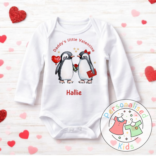 Personalised Valentine’s Baby Grow, T-Shirt, Bodysuit or Romper V008