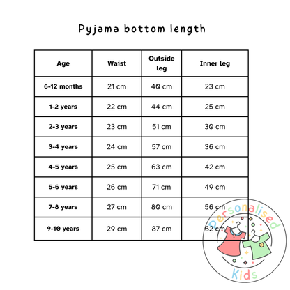 Personalised Mother’s Day Kids Pyjamas | Happy Mother’s Day | Custom Names MD001