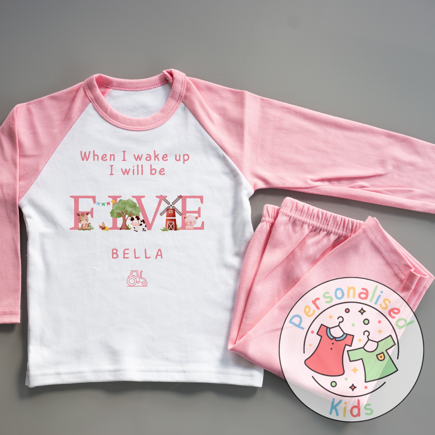 Personalized Farm Animal Birthday Pyjamas – Perfect for Little Farmers!