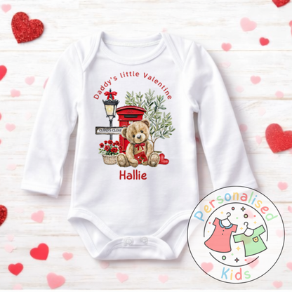 Personalised Valentine’s Baby Grow, T-Shirt, Bodysuit or Romper V004